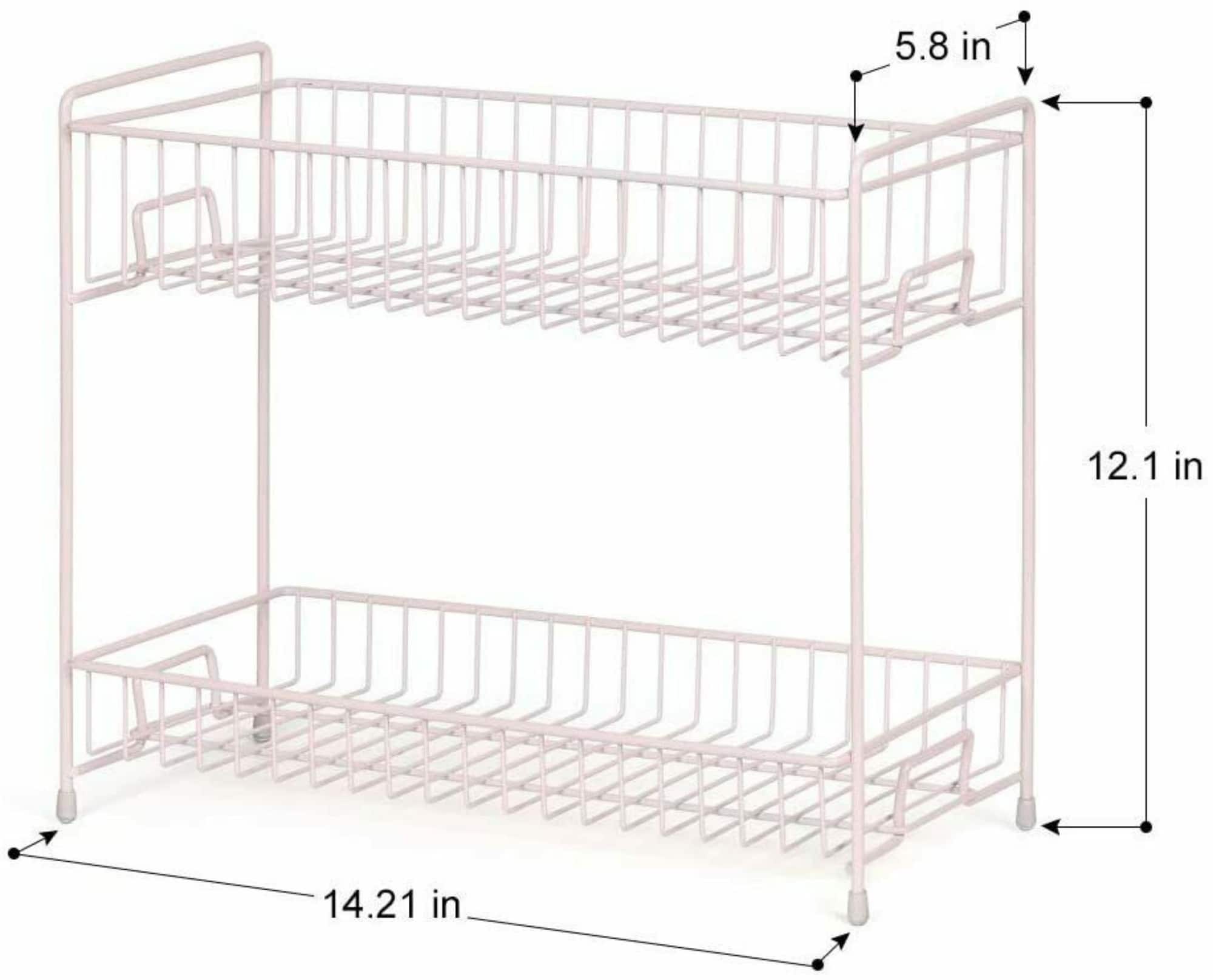 NEX™ 14" 2-Tier Rose Gold Countertop Spice Storage Shelf